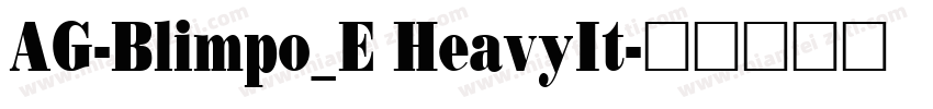 AG-Blimpo_E HeavyIt字体转换